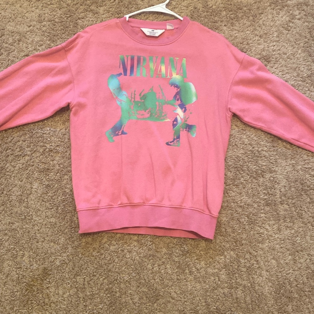Pink 10-12 Nirvana H&M sweater